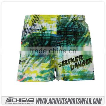 Sublimation 100% polyester rugby shorts