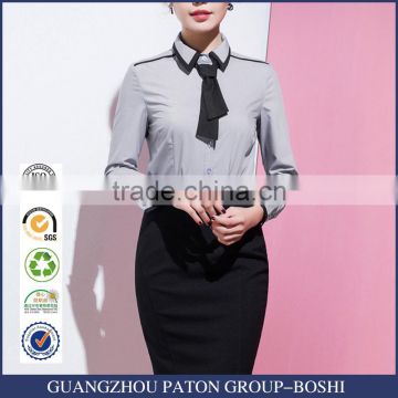 Women summer business suit blouse Summer Hotel Sales airline stewardess uniforms overalls short sleeved dress custom