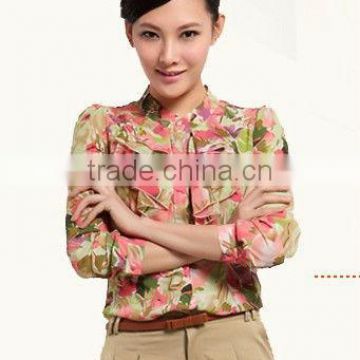 cuff design chiffon blouse