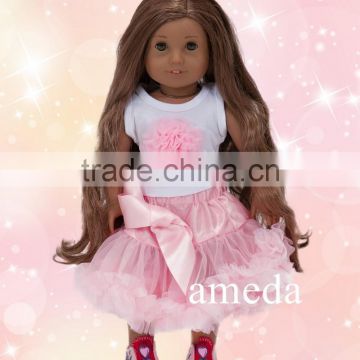 18" American Girl Doll Light Pink Cupcake Tee Pettiskirt Birthday Party Dress
