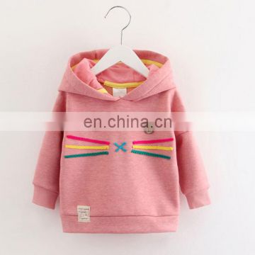 Wholesale Knitted Hoody High Quality Children Warm Hoodies Clothes With Lovely Pattern For Girls