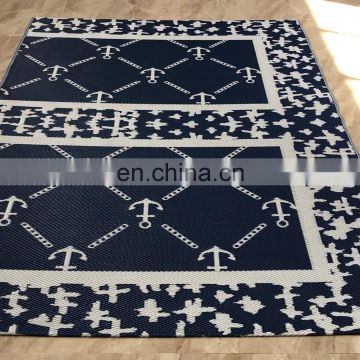 rolled woven plastic PP portable camping mat/rug/carpet picnic mat picnic blanket