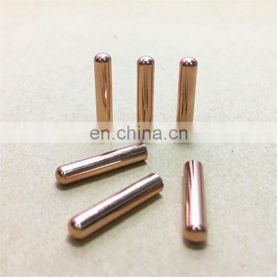 Eco-friendly drawstring cap  round copper strap metal end cord tipping