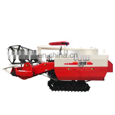 With front and rear guide rails rice harvesting machine for paddy