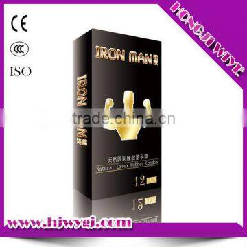 Natural rubber latex condoms 12pcs black condom