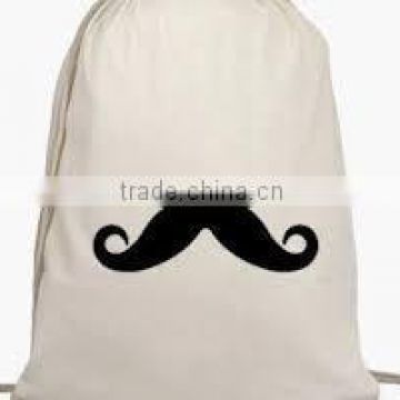 moustache drawsting bag manufactured MLG International 2015