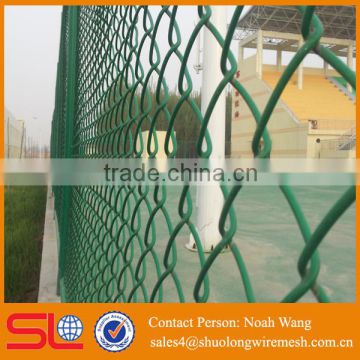High quality green pvc coated chain link fence price