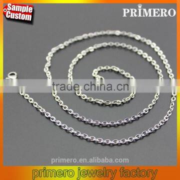 Trendy Long Chian Necklace Gold/Silver Stainless Steel O Link Chain All Match Jewelry 45-80CM Can Custom