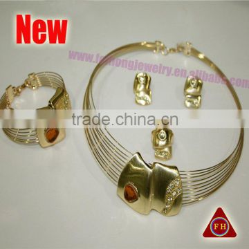 2011 most popular gold plated jewelry set