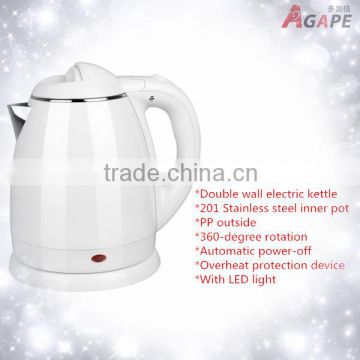 1800W 1.8L Electric Stainless Steel Water Kettle Double Layer Food Grade Rapid Heating Kettle AEK-507