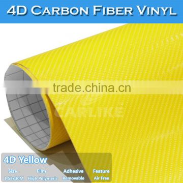 Quality Gurantee And Hot Selling To All Over The World 4D Car Carbon Fiber Vinyl Film Car Brands Stickers1.52x30m