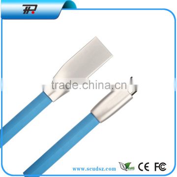 High quality 1m 3ft Zinc Alloy USB Cable/micro usb Data Sync charger cable For iPhone and for Android(CB02)