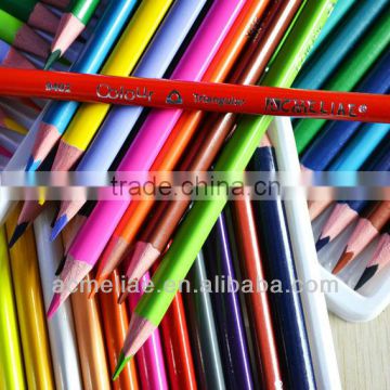 7" standard size triangular shape high quality 3.0mm color lead tri-grip color pencil set