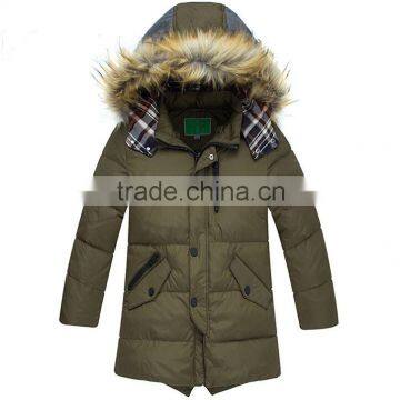 Custom Boys Hoody Windproof Duck Down Coat