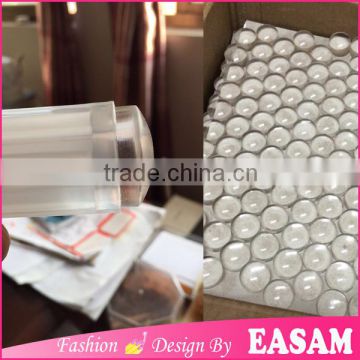 Half tranparent nail stamper tools,milky white color clear jelly stamper