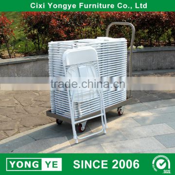 metal frame plastic and resin material white Folding Chair