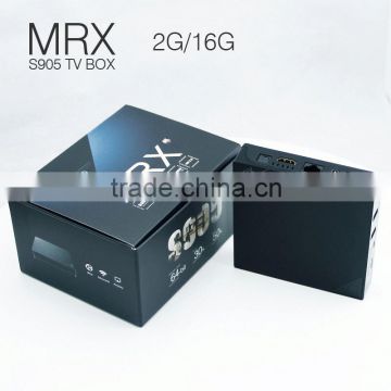 Amlogic S905 MRX 4K player 2GB RAM, 16GB eMMC ROM, pre-installed Kodi/ Addons, Quad Core Android tv box