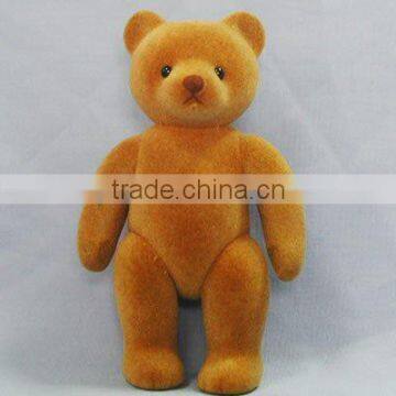 Plastic 4.5" moving bear with flocking