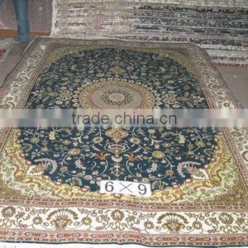 Custom pure silk carpet,manufactuer in China,biggest silk carpet manufactuer