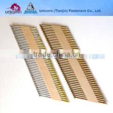 34 degree polish/galvanized paper collated framing nails