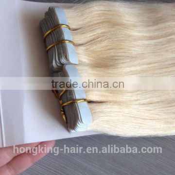 Indian remy tape hair extensions 40 pcs tape hair extensions 100% human hair