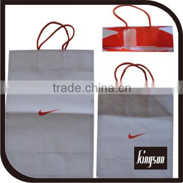 2014 white kraft paper shopping bag