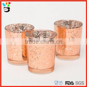 Vintage rose gold mercury glass votives wholesale