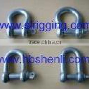 high quality chain/round pin alloy shackle dee/bow shape