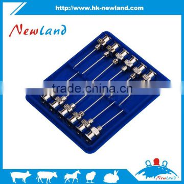 2015 Brass hub rectangle and SUS304 stainless steel pipe veterinary needles