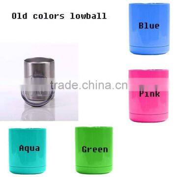 Wholesale 10 oz Powder Coated Lowball with Slide Lid