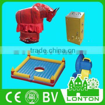 Kids Mechanical Bull PVC Material Inflatable Bull Ride Fairground Thrill Rides Mechanical Bull For Sale