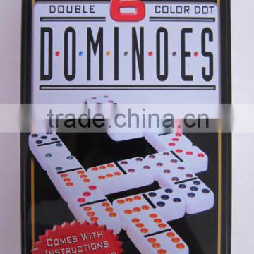 double six color dot dominoes