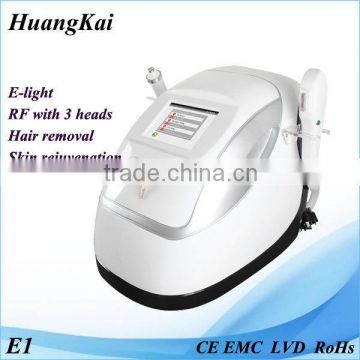Portable elight for hair removal with 2 handpieces