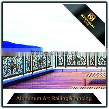 Modern Decorative Brass Finish Integral Balcony Aluminum Deck Railing