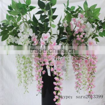 Fabric wisteria flowers branch