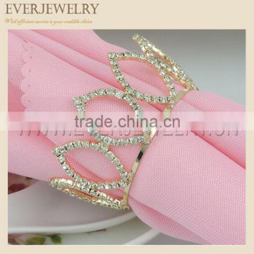 2016 China Rhinestone napkin ring,crown napkin ring