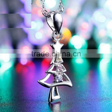 Christmas Gift 100% 925 Sterling Silver charms Christmas Tree Pendant