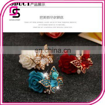 National Wind Butterfly Rose Ring Retro Bohemia Alloy