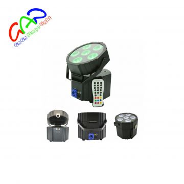 Hot selling ip65 wireless dmx can with low price Brand new battery powered 6in1 rgbwauv 6*18w led flat par