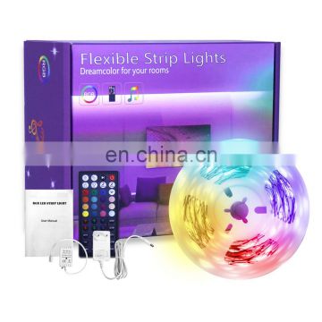 Multicolored Remote Control Stage 5 meter Color Changing RGB SMD Room CCT 5050 LED Strip Light