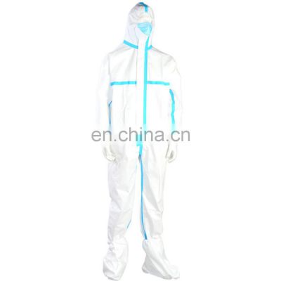 Disposable CE Cat III EN14126 Full Body Ppe Overalls Personal Safety Clothing Chemical Type 3 4 Type 5 6 Protective Coverall