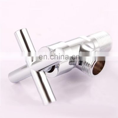 Cross-shaped handle ninety degree stainless steel single handle angle valve