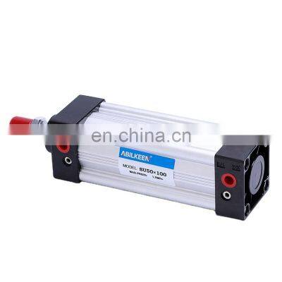 High Quality SU Series Adjustable Stroke 25~1000mm Aluminum 32~320mm Big Bore Pneumatic Air Cylinder With Magnetic