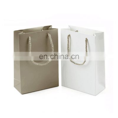 Retail logo printed customized clothing small gift plain color paper gift bag
