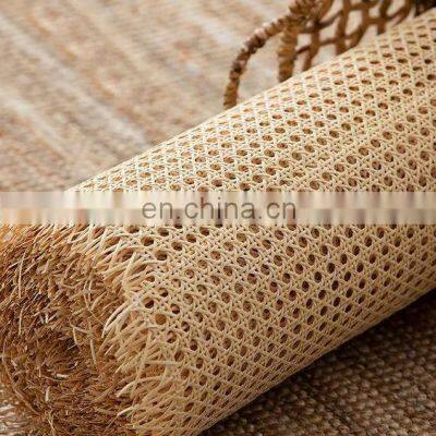 Cheapest Price Rattan Webbing Roll Width 100% 1/2 Open Weaving Mesh Raw Rattan Cane Webbing Materials from Wholesales