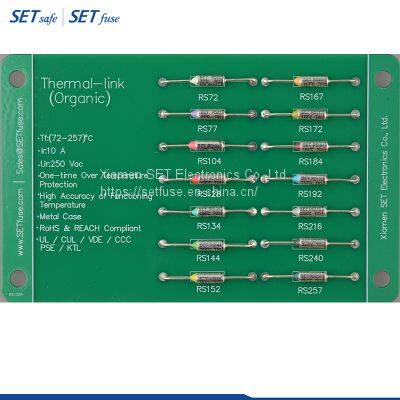 Otco RS Series (Axial Shape) 10A 250V Non-Resettable Thermal Fuse ...