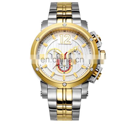 Wholesale High-end Japan Movt Luxury Quartz Watches Steel Watches Men Custom 10ATM   Waterproof Chronograph Watch