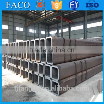 Tianjin square rectangular pipe ! car exhaust pipe high quality 2.5 inch black square steel tube