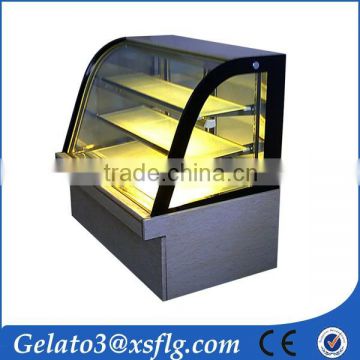 stainless steel material double temperature refrigerated cake showcase