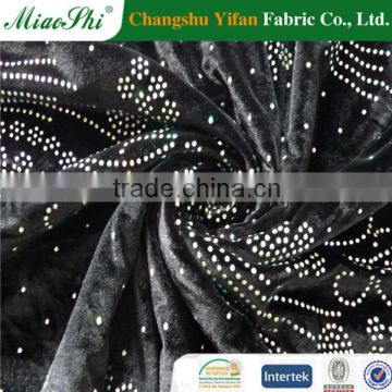 Golden supplier afford elastic two-colored polyester velour with diamond fabric